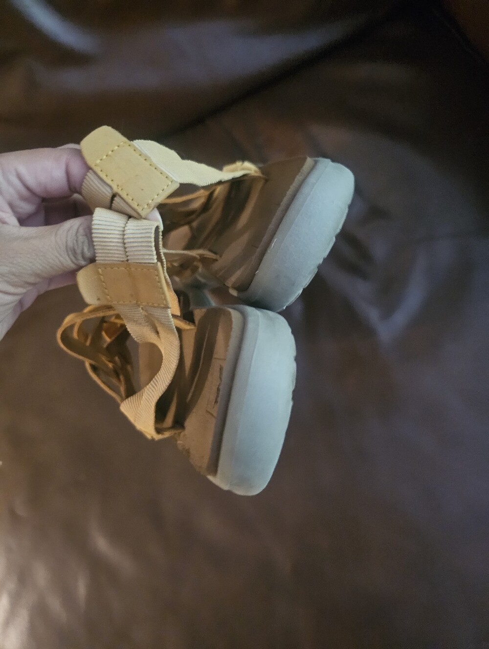 Teva Women's Strappy Sandals in Tan - Picture 4 of 6